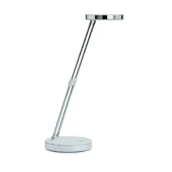 LED-pöytävalaisin MAULpuck, teleskooppivarsi, valkoinen