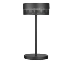 LED-pöytävalaisin Mesh ladattava akku, korkeus 30 cm, musta