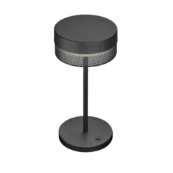 LED-pöytävalaisin Mesh ladattava akku, korkeus 30 cm, musta