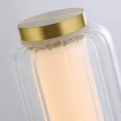 LED-pöytävalaisin Mod, messinginvärinen, 3-vaiheisesti himmennettävä, teräs