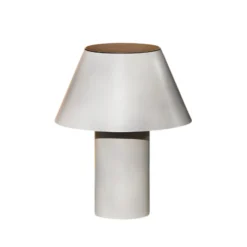 LED-pöytävalaisin Vivo, harmaa, IP44, korkeus 30 cm, himmennettävä.