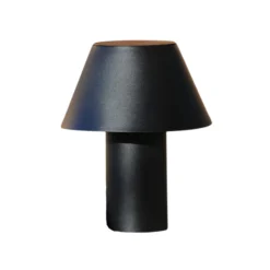 LED-pöytävalaisin Vivo, musta, IP44, korkeus 30 cm, himmennettävä.