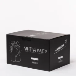 LED-pöytävalaisin With Me posliinia, valkoinen
