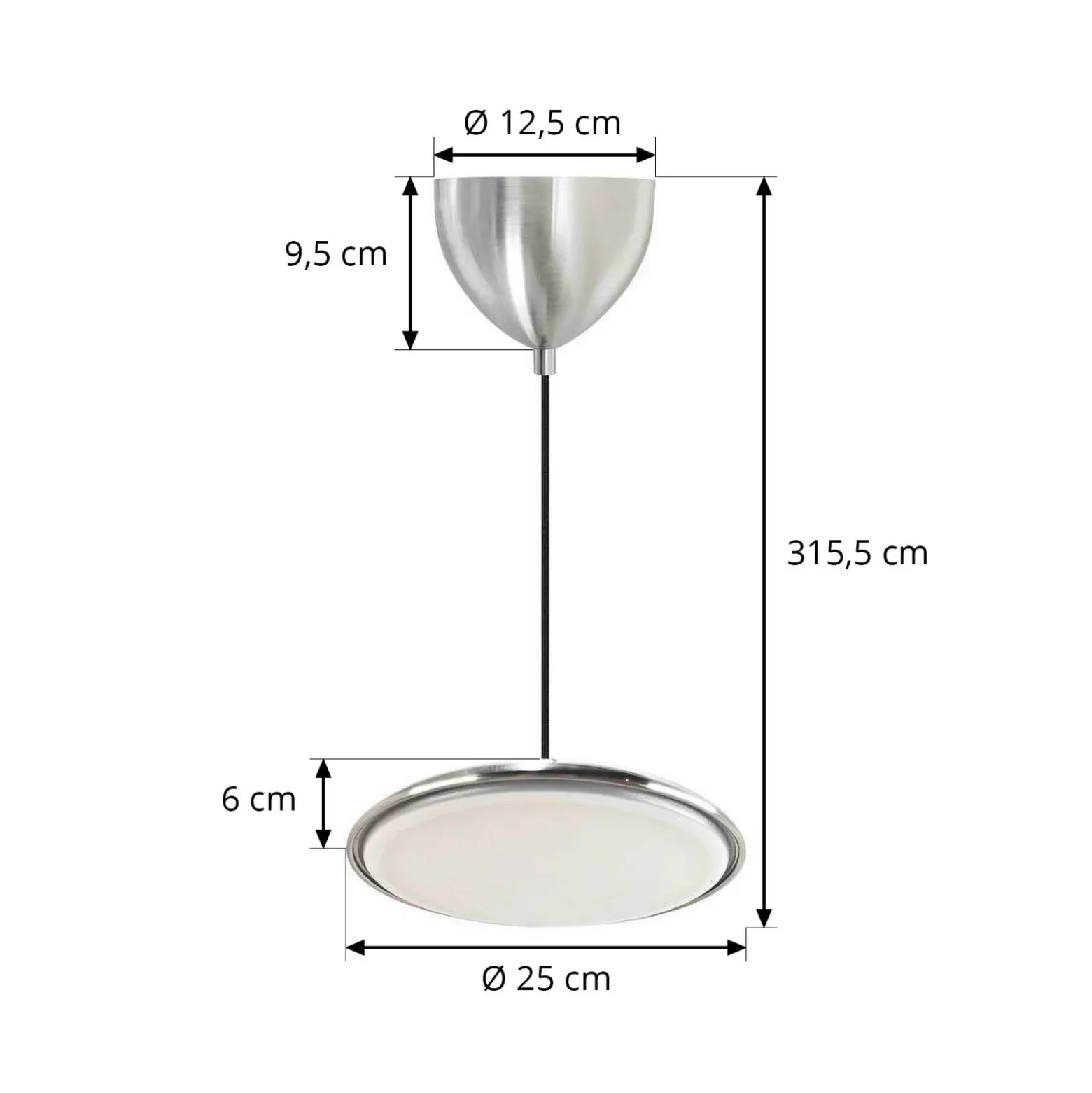LED-riippuvalaisin Artist, Ø 25 cm, teräksenvärinen, ruostumaton teräs
