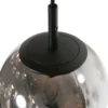 LED-riippuvalaisin Bollique, 12-lamppuinen. pyöreä, musta, lasi