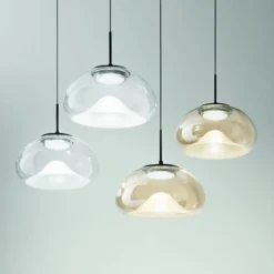 LED-riippuvalaisin Brena, läpinäkyvä, 3-valo, himmennettävä, CCT