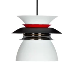 LED-riippuvalaisin Diablo, Ø16,5cm musta/punainen