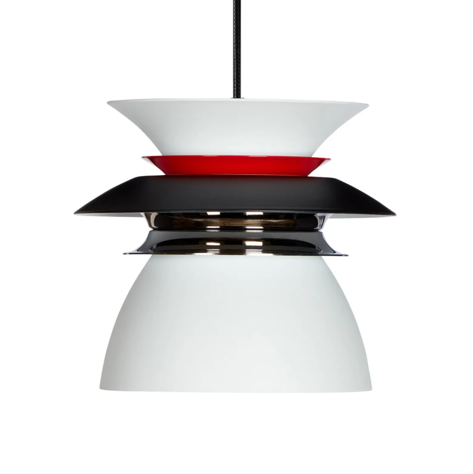 LED-riippuvalaisin Diablo, Ø16,5cm musta/punainen