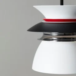 LED-riippuvalaisin Diablo, Ø16,5cm musta/punainen