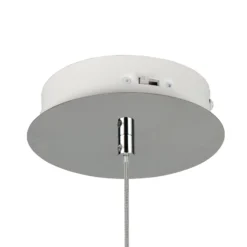 LED-riippuvalaisin Flynt, Ø 20 cm, kromivärinen, metalli/lasi, CCT