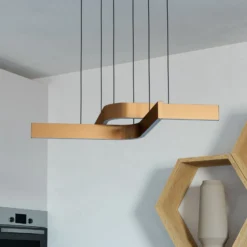 LED-riippuvalaisin Folcino-Z, pronssinvärinen, 64 cm, CCT