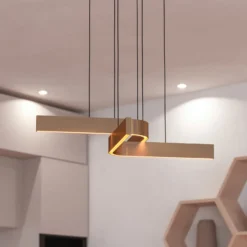 LED-riippuvalaisin Folcino-Z, pronssinvärinen, 64 cm, CCT