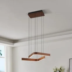 LED-riippuvalaisin Folcino-Z, pronssinvärinen, 64 cm, CCT