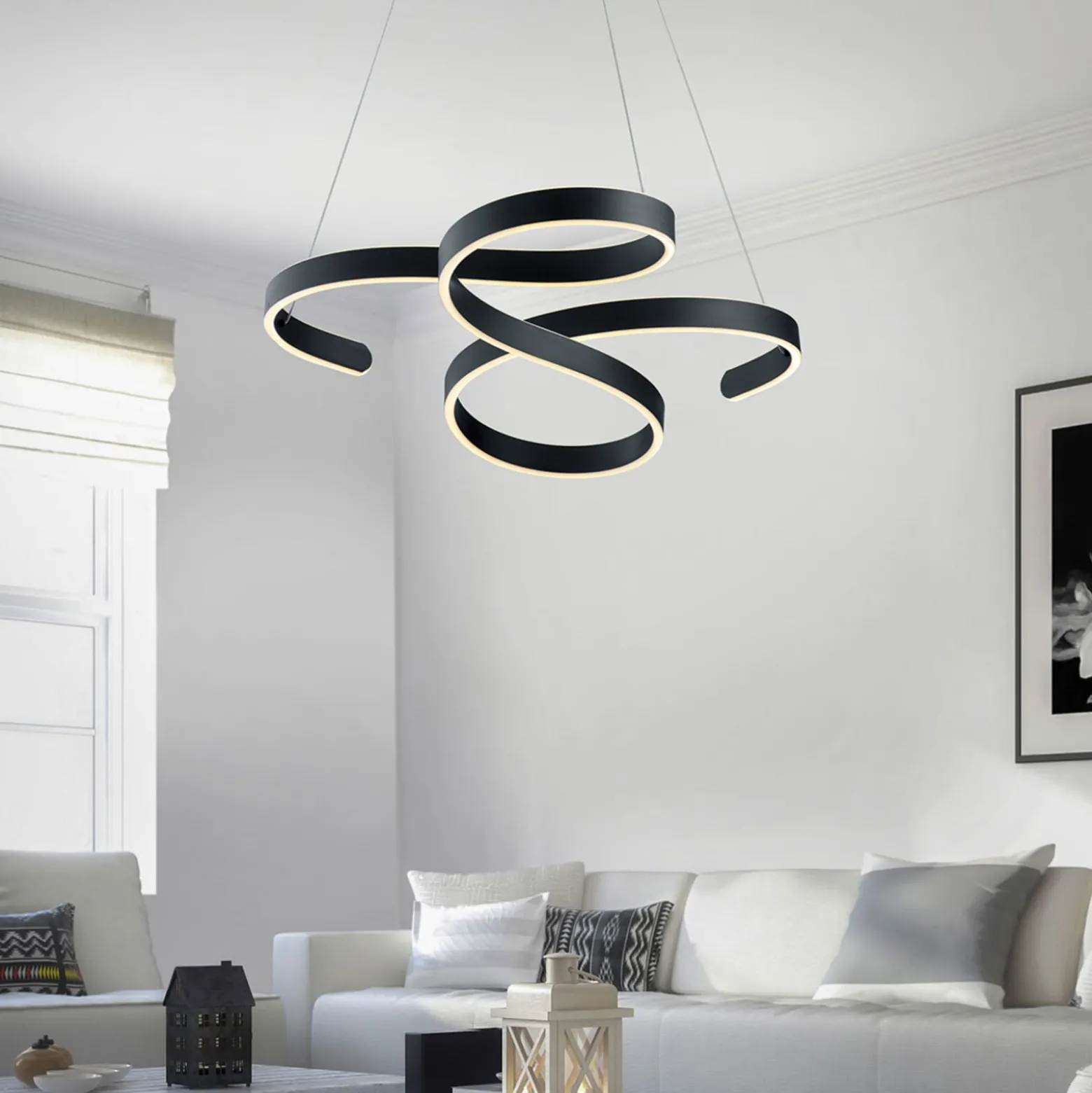 LED-riippuvalaisin Francis, antrasiitti