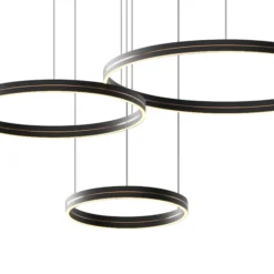 LED-riippuvalaisin Gravity, 3-lamppuinen, metalli, musta, 4000 K