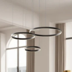 LED-riippuvalaisin Gravity, 3-lamppuinen, metalli, musta, 4000 K