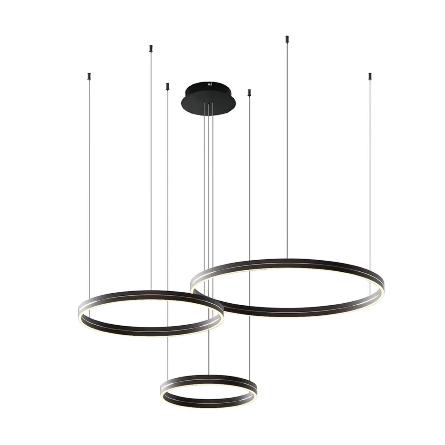 LED-riippuvalaisin Gravity, 3-lamppuinen, metalli, musta, 4000 K
