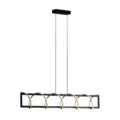 LED-riippuvalaisin Gwen, musta/kulta, metalli, CCT, himmennettävä