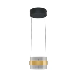 LED-riippuvalaisin Inside, messinkivärinen/savuharmaa, Ø 22 cm