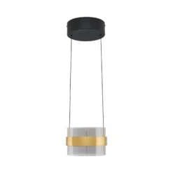 LED-riippuvalaisin Inside, messinkivärinen/savuharmaa, Ø 22 cm