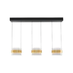 LED-riippuvalaisin Inside messinkivärinen/savuharmaa, pituus 105 cm