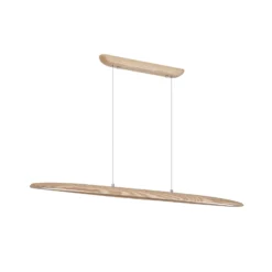LED-riippuvalaisin Kenzie, pituus 60 cm, vaaleanruskea, puu, CCT
