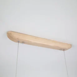 LED-riippuvalaisin Kenzie, pituus 60 cm, vaaleanruskea, puu, CCT