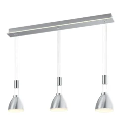 LED-riippuvalaisin Leni 3-lamppuinen, mattanikkeli