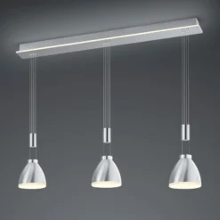 LED-riippuvalaisin Leni 3-lamppuinen, mattanikkeli