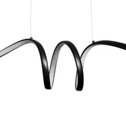 LED-riippuvalaisin Loop, metalli, musta-kromi, 4 000 K