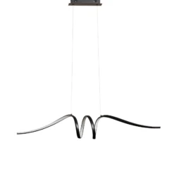 LED-riippuvalaisin Loop, metalli, musta-kromi, 4 000 K
