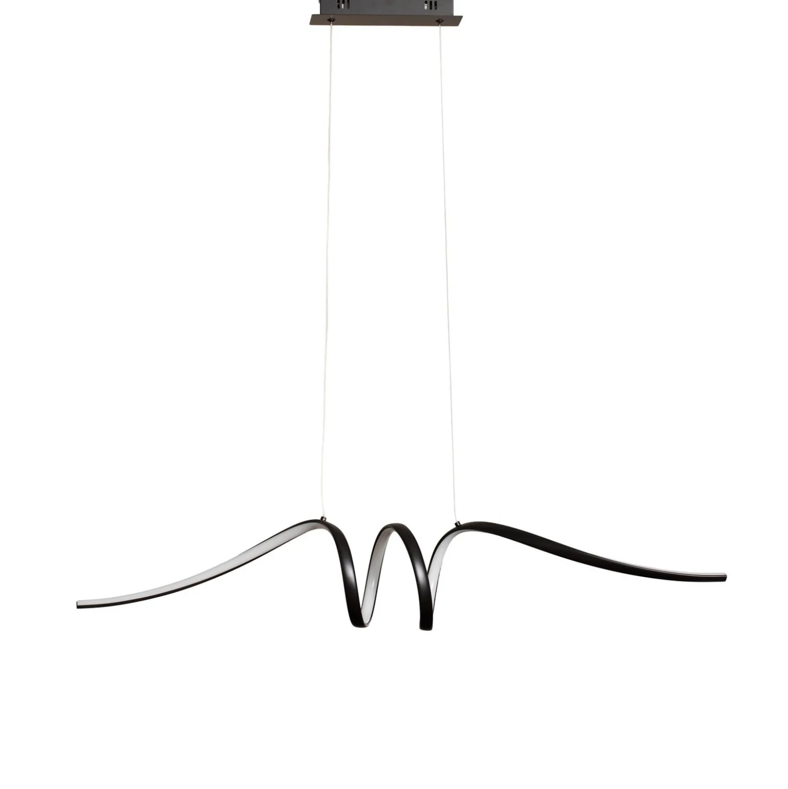 LED-riippuvalaisin Loop, metalli, musta-kromi, 4 000 K
