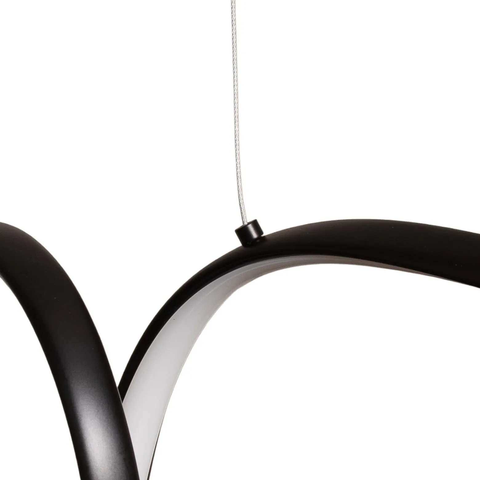 LED-riippuvalaisin Loop, metalli, musta-kromi, 4 000 K