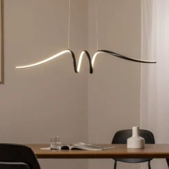 LED-riippuvalaisin Loop, metalli, musta-kromi, 4 000 K
