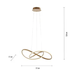 LED-riippuvalaisin Maria, 3-vaiheinen himmennys, messinki