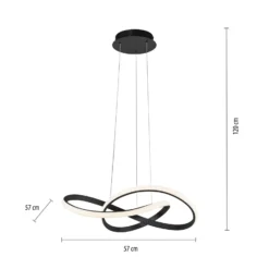 LED-riippuvalaisin Maria, 3-vaiheinen himmennys, musta