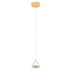 LED-riippuvalaisin Moon K9-kristallilasia 1x kulta