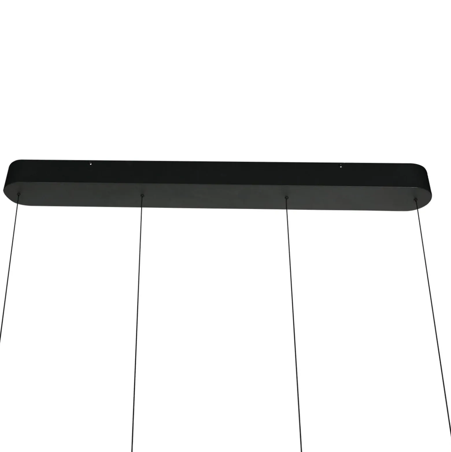 LED-riippuvalaisin Mykty, musta, pituus 95 cm, metalli, 4-lamppuinen.