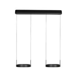 LED-riippuvalaisin Mykty, musta, pituus 95 cm, metalli, 4-lamppuinen.