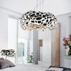 LED-riippuvalaisin Narisa 47 cm kiiltävä kromi