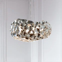 LED-riippuvalaisin Narisa 47 cm kiiltävä kromi