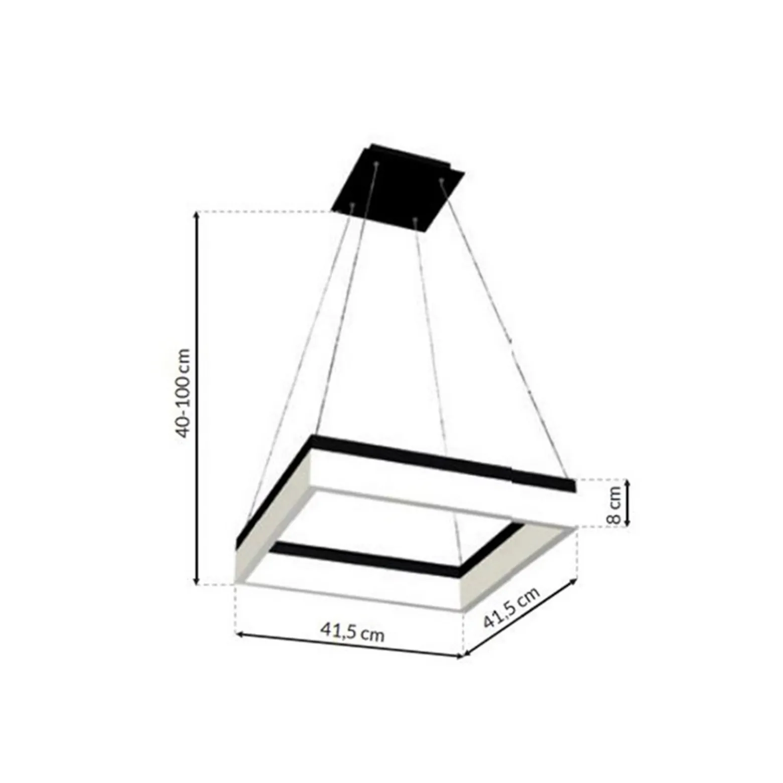 LED-riippuvalaisin Nero, muovia, musta, yksi valaisin, 32 W