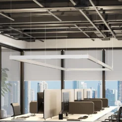 LED-riippuvalaisin PERFORA PROLINE XL, valkoinen, 159 cm, DALI, ylös/alas