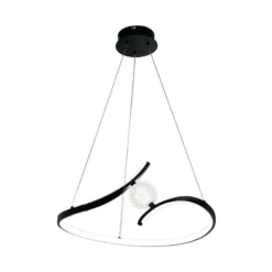 LED-riippuvalaisin Perla, metalli, akryyli, musta, 4 000 K