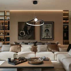LED-riippuvalaisin Perla, metalli, akryyli, musta, 4 000 K