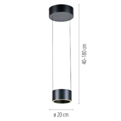 LED-riippuvalaisin PURE Clipse, harmaa, halkaisija 20 cm, CCT-himmennin,