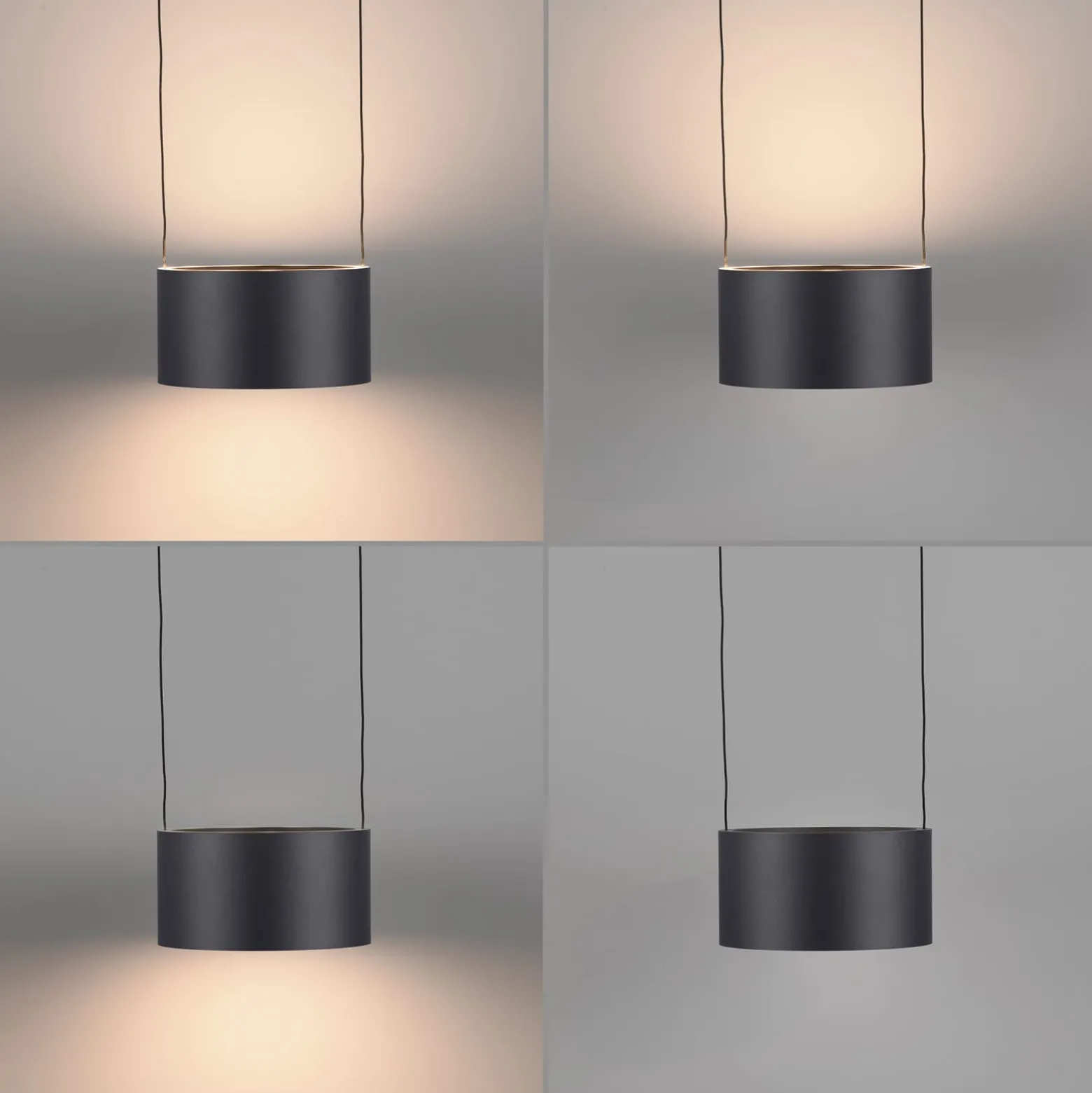 LED-riippuvalaisin PURE Clipse, harmaa, halkaisija 20 cm, CCT-himmennin,
