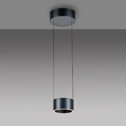 LED-riippuvalaisin PURE Clipse, harmaa, halkaisija 20 cm, CCT-himmennin,