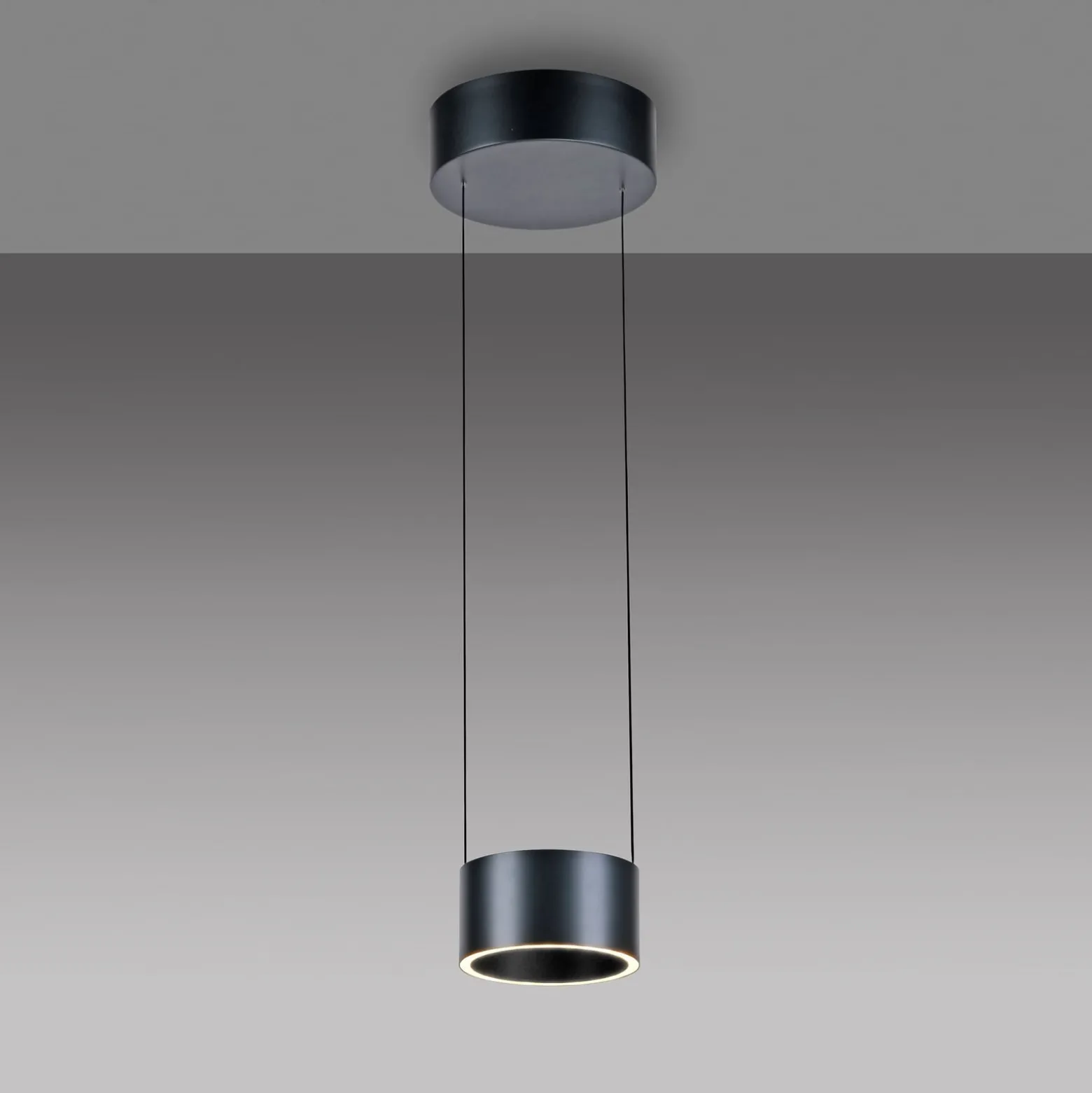 LED-riippuvalaisin PURE Clipse, harmaa, halkaisija 20 cm, CCT-himmennin,