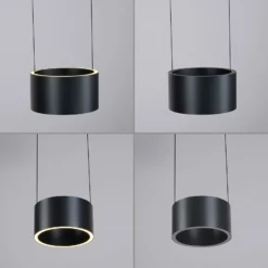 LED-riippuvalaisin PURE Clipse, harmaa, halkaisija 20 cm, CCT-himmennin,